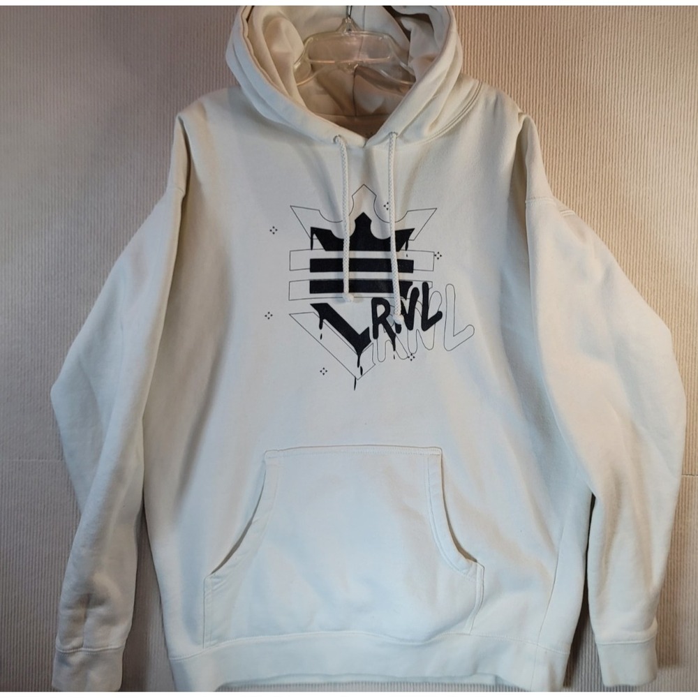 RNL Sweatshirt hoodie Cream Skater wear King Heavy XL front hit crown style